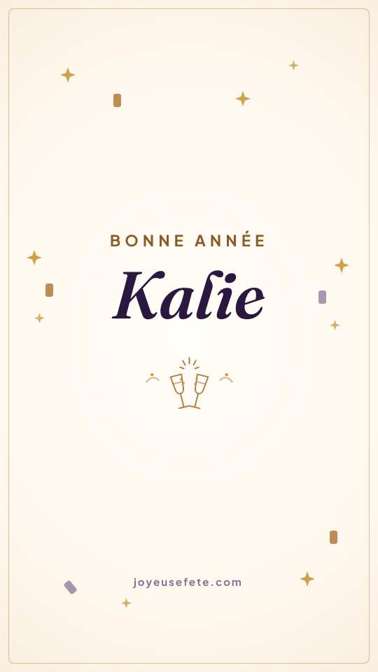 Image « Bonne année Kalie » au format story