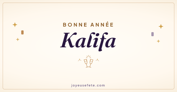 Image « Bonne année Kalifa » au format large