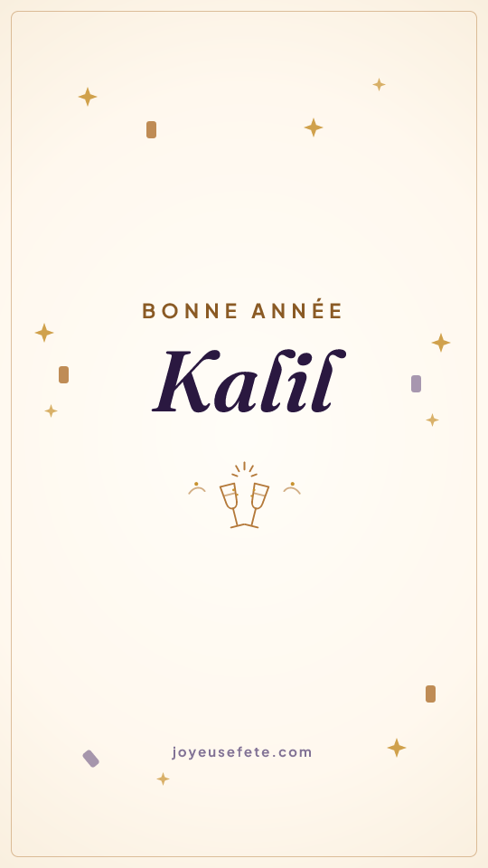 Image « Bonne année Kalil » au format story