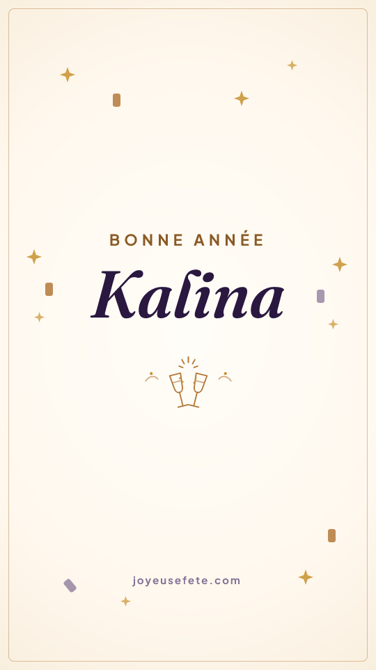 Image « Bonne année Kalina » au format story