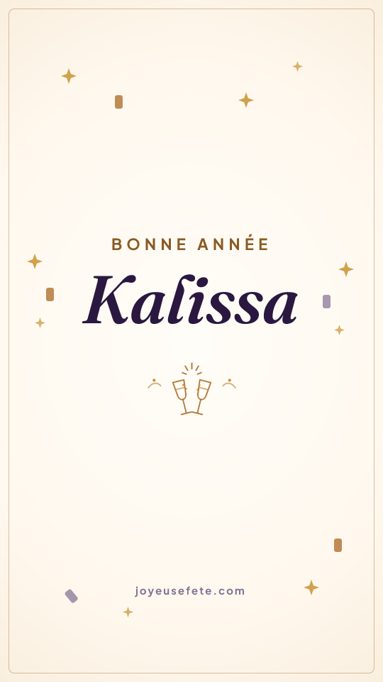 Image « Bonne année Kalissa » au format story
