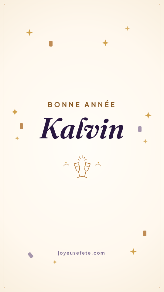 Image « Bonne année Kalvin » au format story