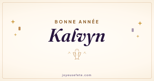 Image « Bonne année Kalvyn » au format large