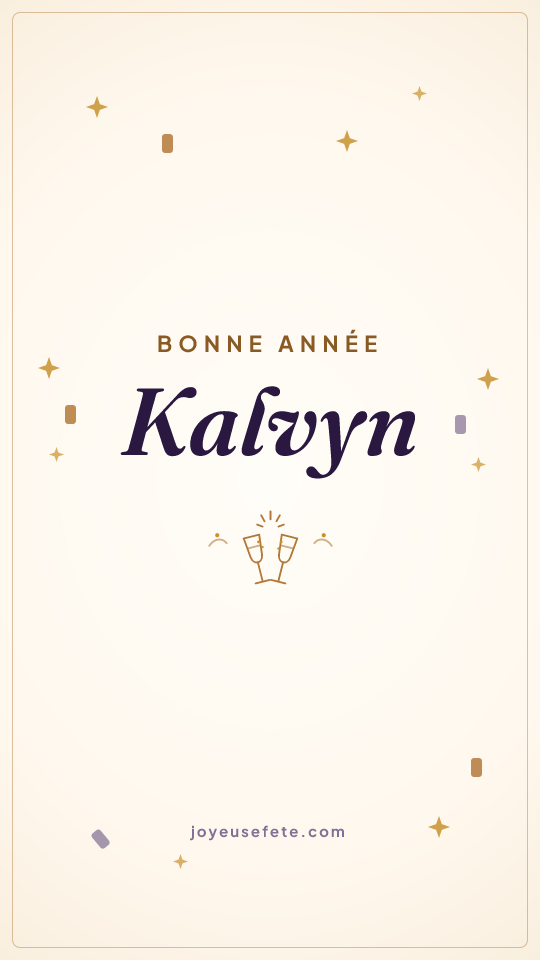 Image « Bonne année Kalvyn » au format story