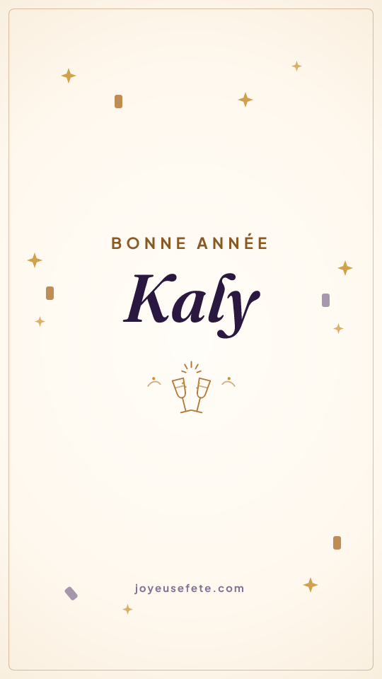 Image « Bonne année Kaly » au format story