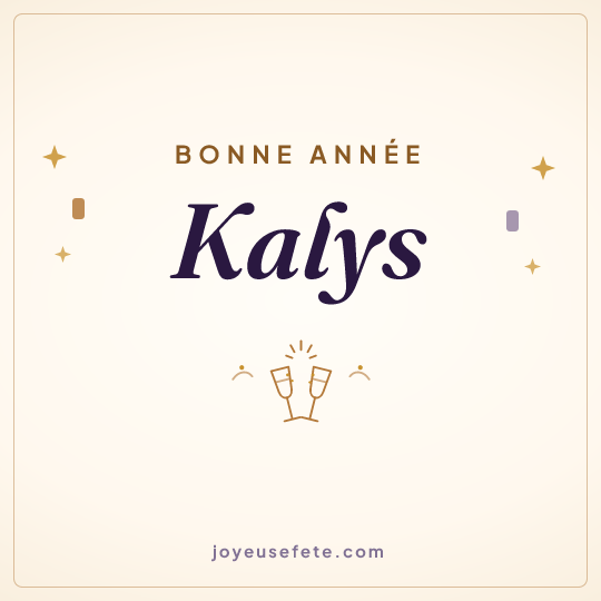 Image carrée « Bonne année Kalys » pour WhatsApp