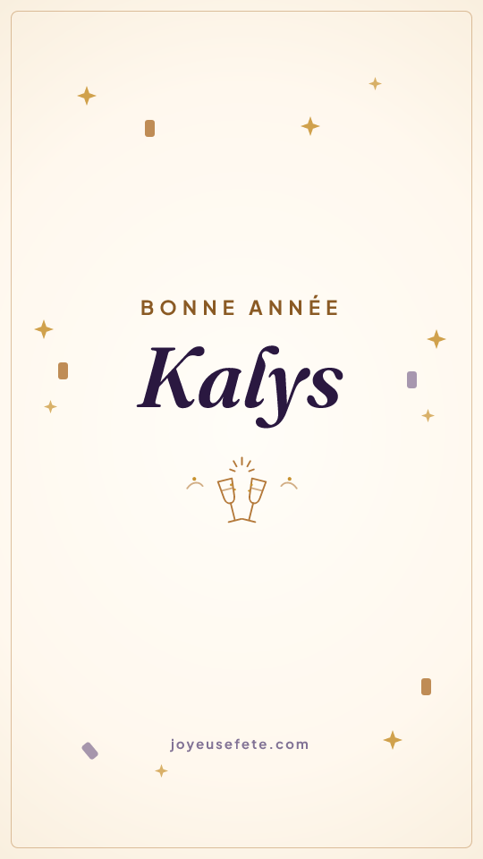 Image « Bonne année Kalys » au format story