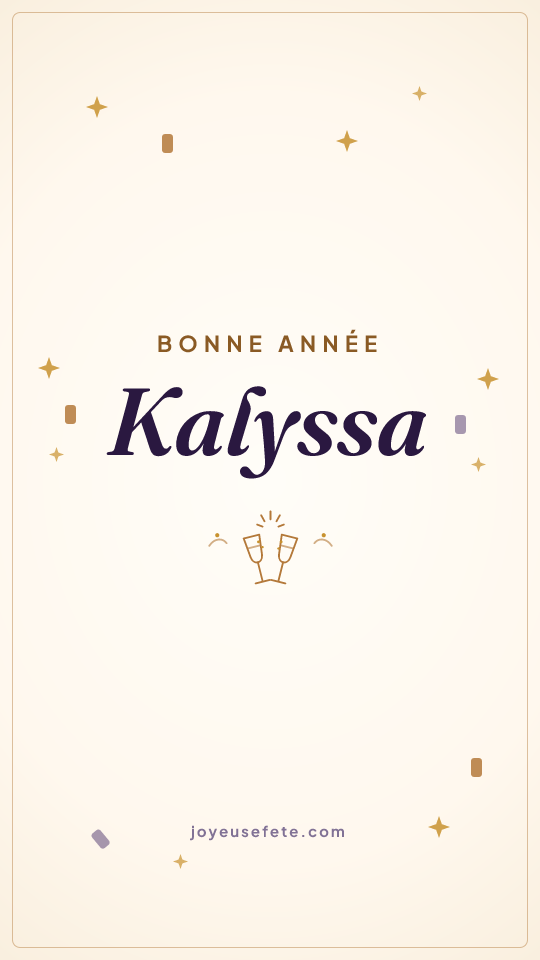 Image « Bonne année Kalyssa » au format story