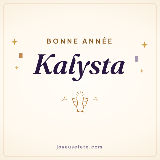 Image carrée « Bonne année Kalysta » pour WhatsApp