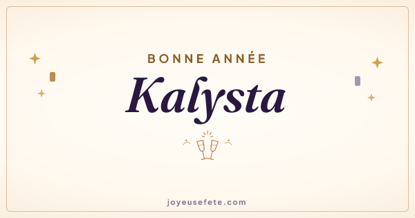 Image « Bonne année Kalysta » au format large