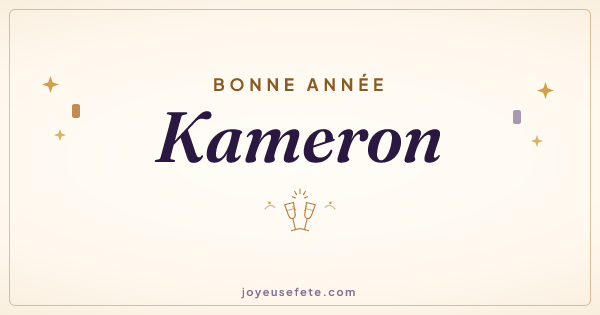 Image « Bonne année Kameron » au format large