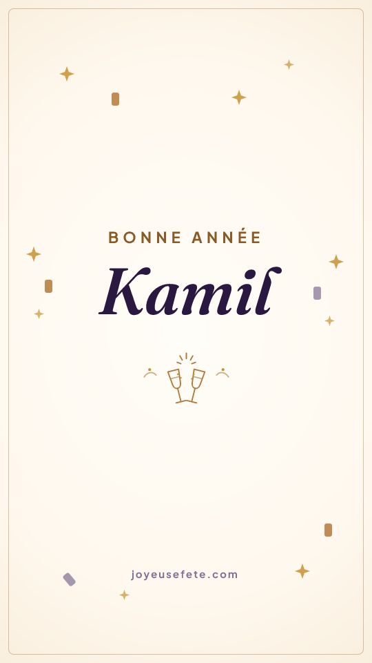 Image « Bonne année Kamil » au format story