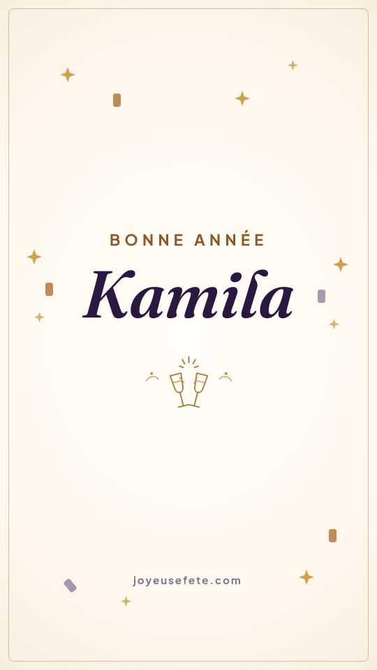 Image « Bonne année Kamila » au format story