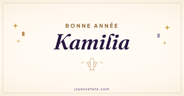 Image « Bonne année Kamilia » au format large