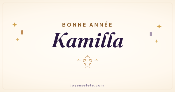 Image « Bonne année Kamilla » au format large