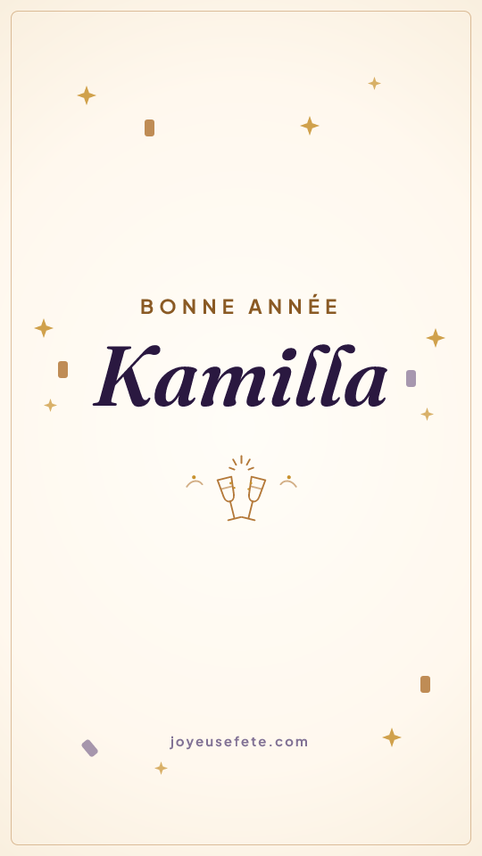 Image « Bonne année Kamilla » au format story