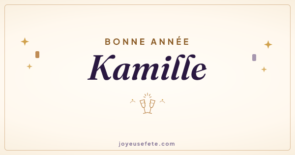 Image « Bonne année Kamille » au format large