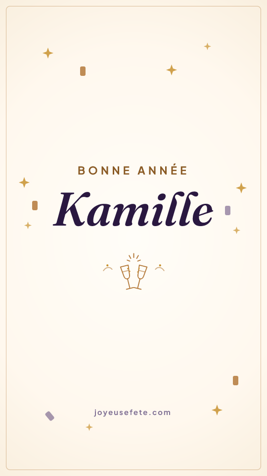 Image « Bonne année Kamille » au format story