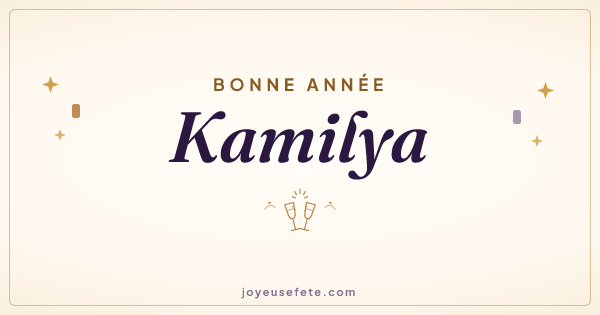 Image « Bonne année Kamilya » au format large