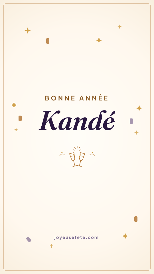 Image « Bonne année Kandé » au format story