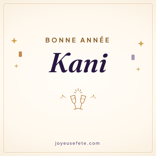 Image carrée « Bonne année Kani » pour WhatsApp