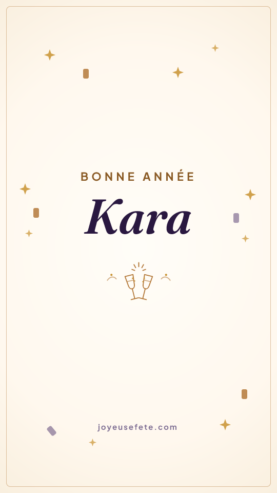 Image « Bonne année Kara » au format story
