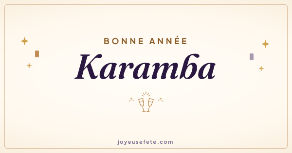 Image « Bonne année Karamba » au format large