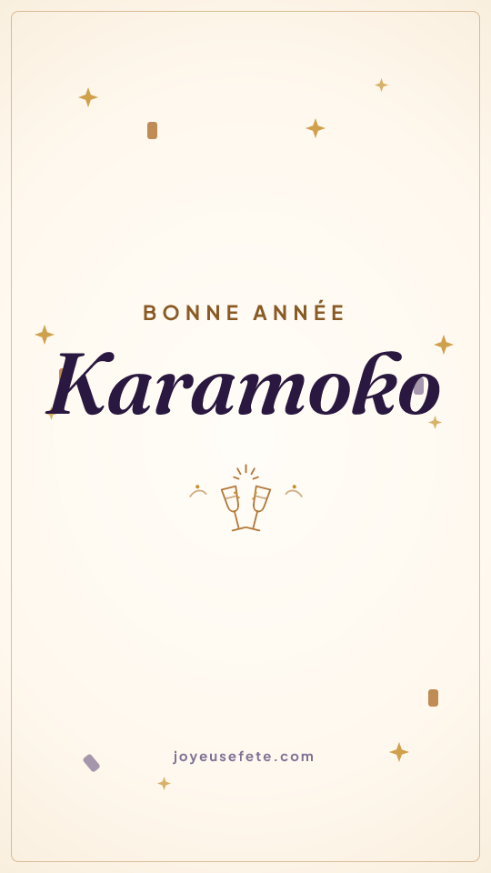 Image « Bonne année Karamoko » au format story