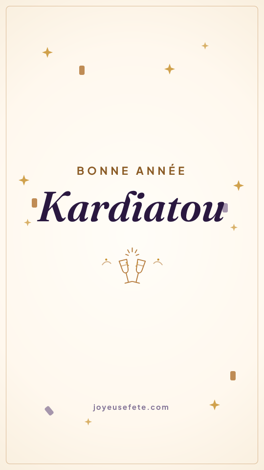 Image « Bonne année Kardiatou » au format story