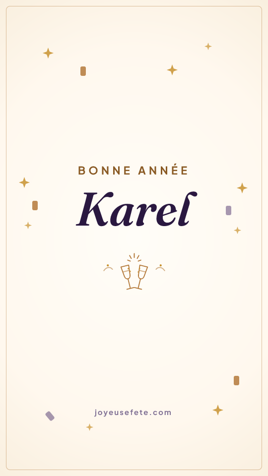 Image « Bonne année Karel » au format story