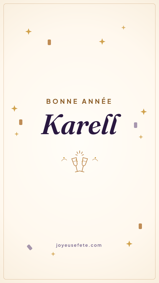 Image « Bonne année Karell » au format story