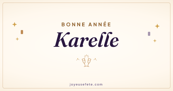 Image « Bonne année Karelle » au format large
