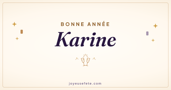 Image « Bonne année Karine » au format large