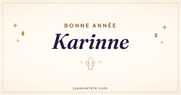 Image « Bonne année Karinne » au format large