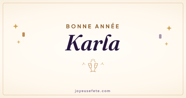 Image « Bonne année Karla » au format large