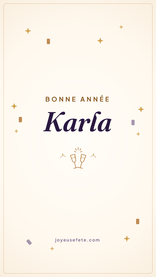 Image « Bonne année Karla » au format story