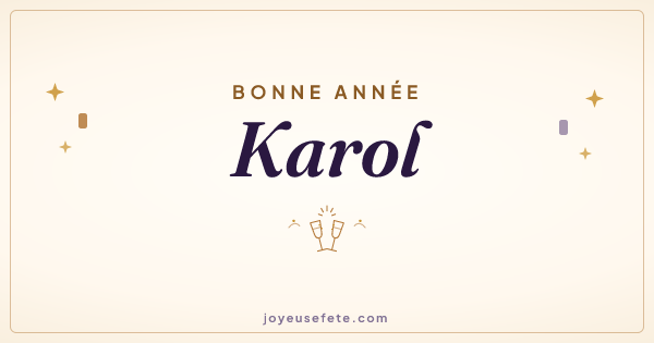 Image « Bonne année Karol » au format large