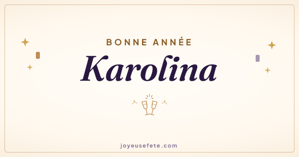 Image « Bonne année Karolina » au format large