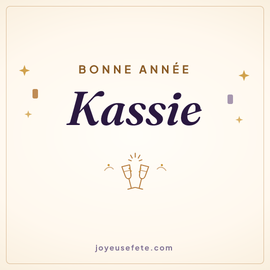 Image carrée « Bonne année Kassie » pour WhatsApp