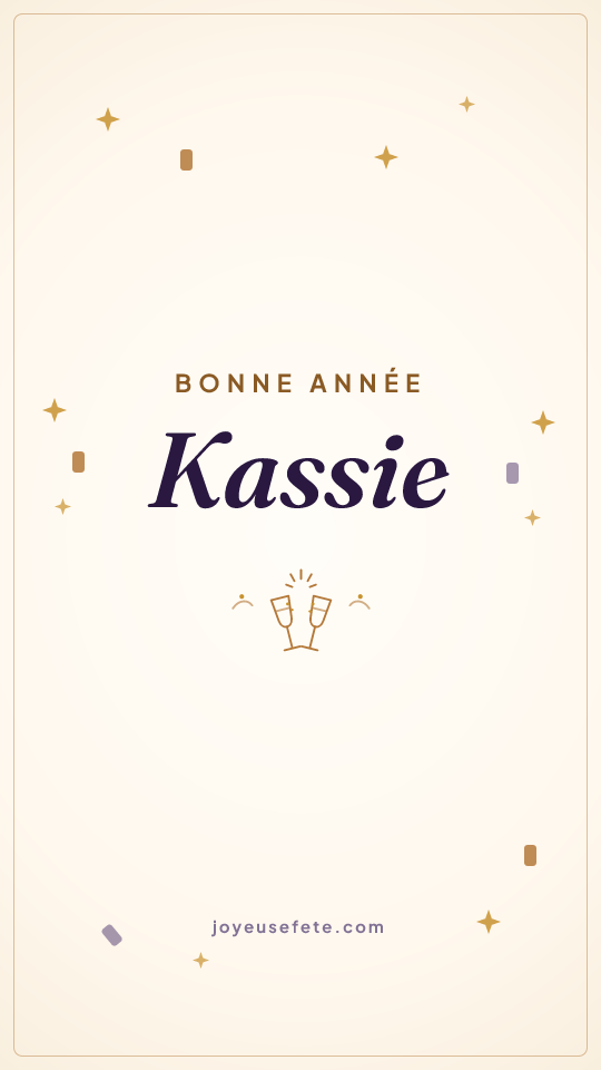 Image « Bonne année Kassie » au format story