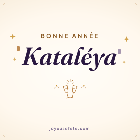 Image carrée « Bonne année Kataléya » pour WhatsApp
