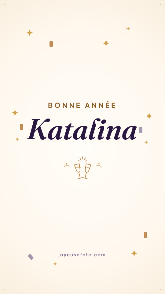 Image « Bonne année Katalina » au format story