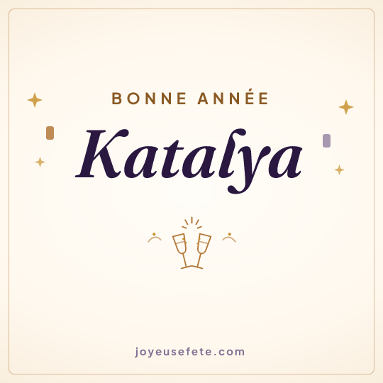 Image carrée « Bonne année Katalya » pour WhatsApp