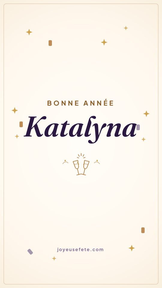 Image « Bonne année Katalyna » au format story