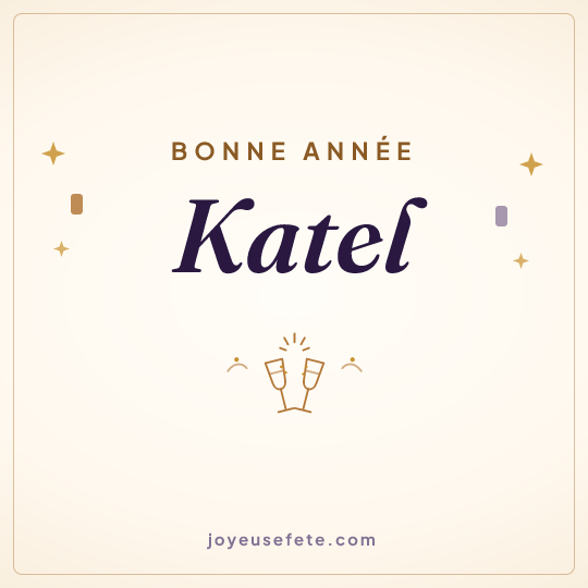 Image carrée « Bonne année Katel » pour WhatsApp