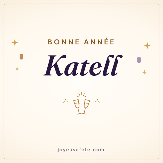 Image carrée « Bonne année Katell » pour WhatsApp