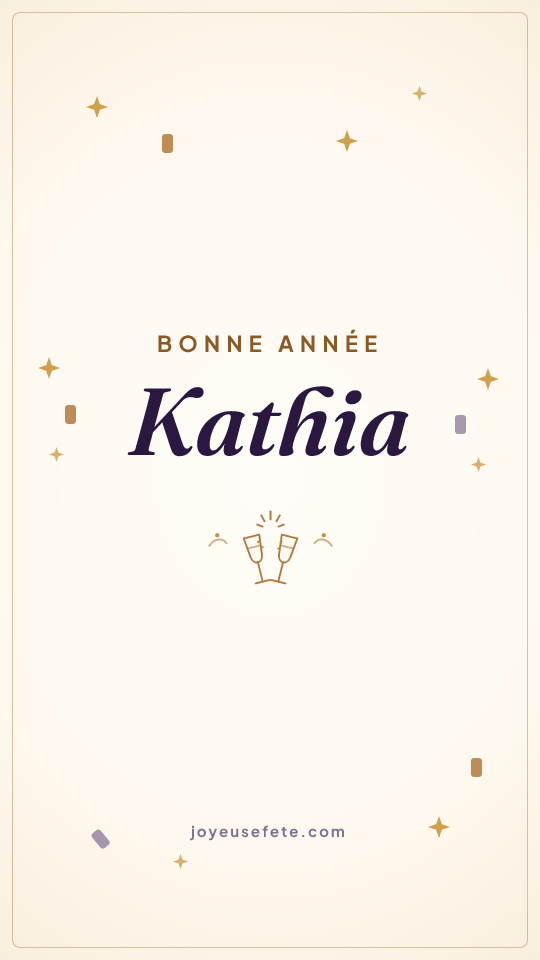 Image « Bonne année Kathia » au format story