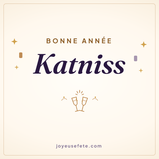 Image carrée « Bonne année Katniss » pour WhatsApp