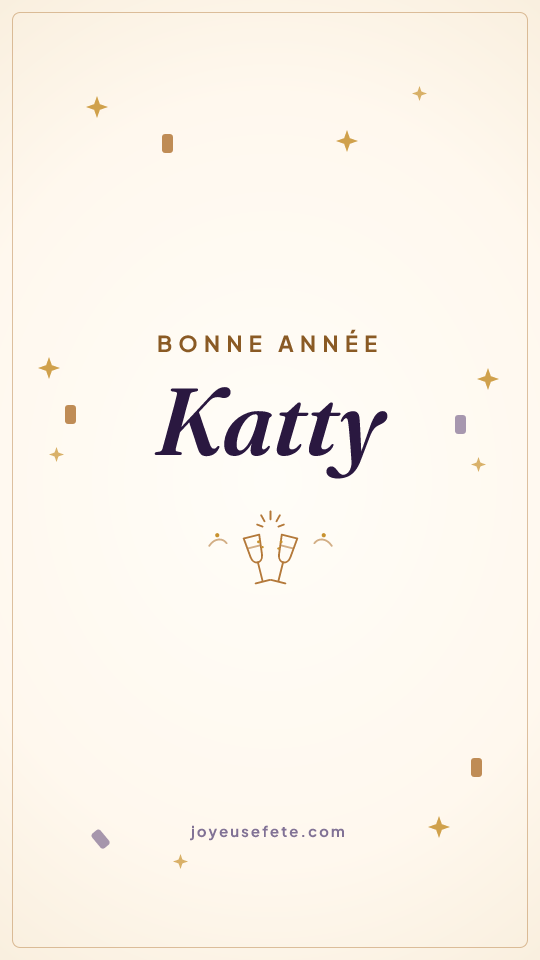 Image « Bonne année Katty » au format story