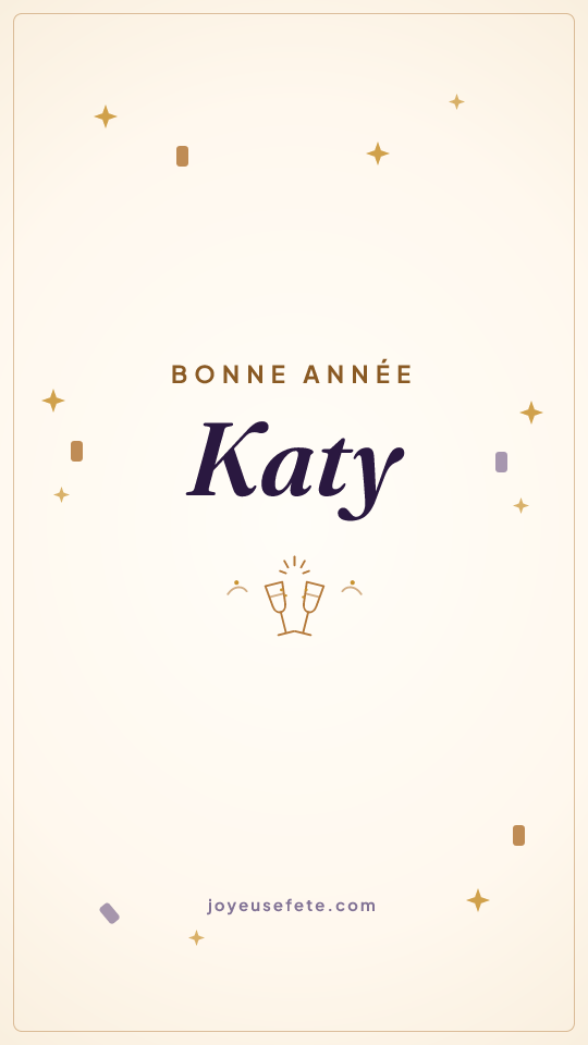 Image « Bonne année Katy » au format story